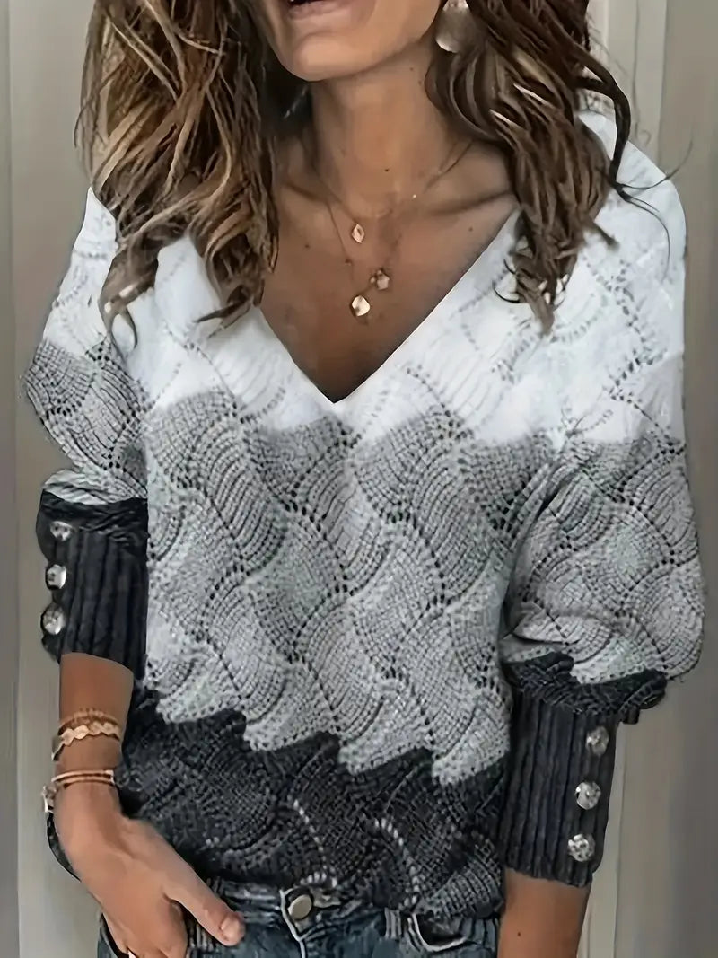 Valmère™ | Pull Tricot Décolleté Élégant