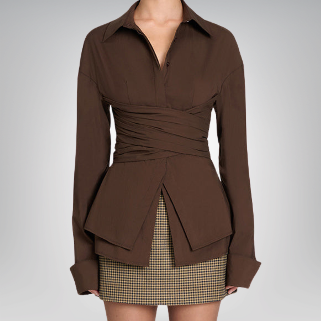 Valmère™ | chemise drapée tailleur