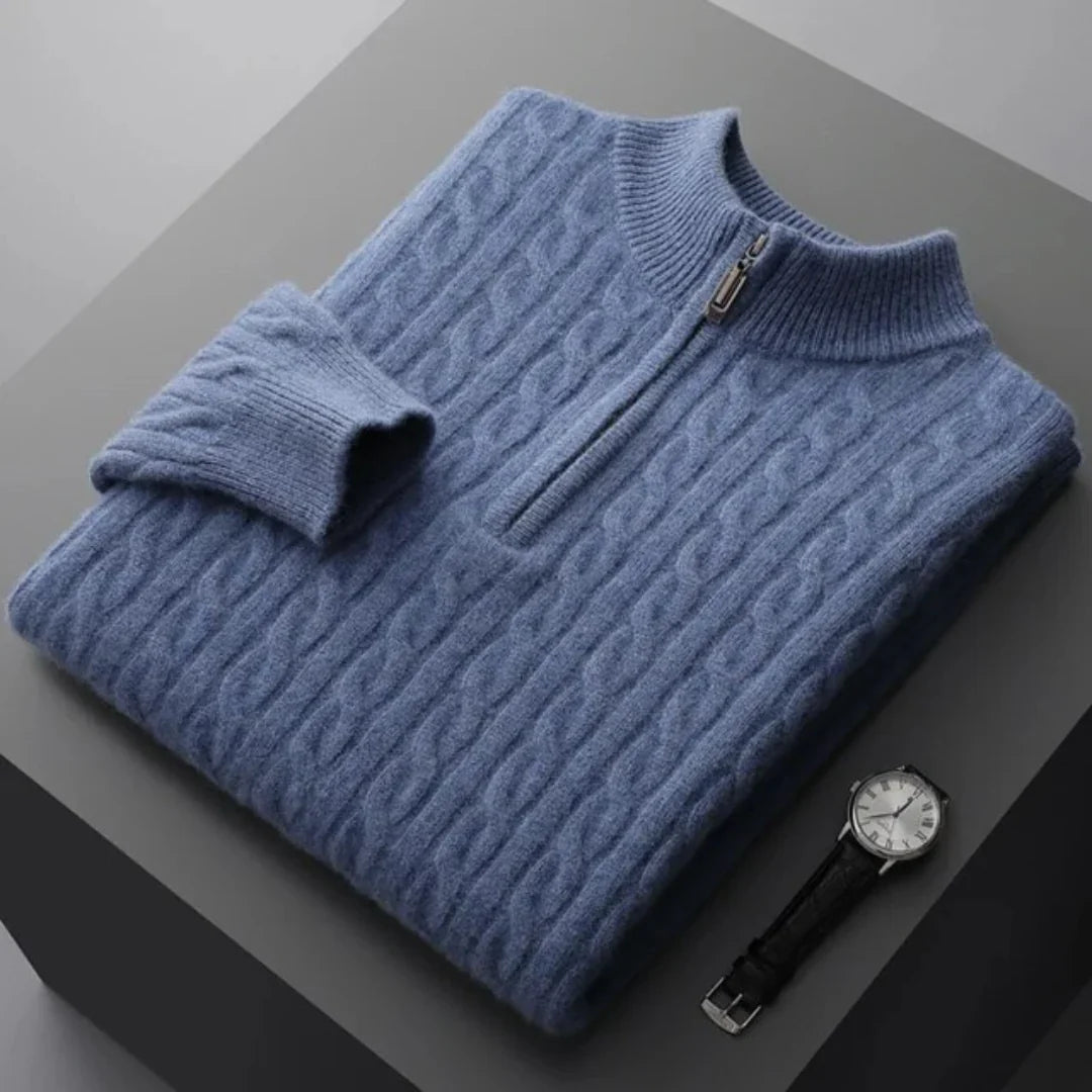 Valmère™ | Deneb Cashmere Woven Half Zip