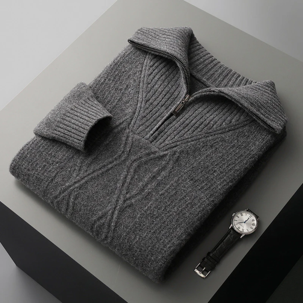 Valmère™ | Merino Wool Zip Sweater