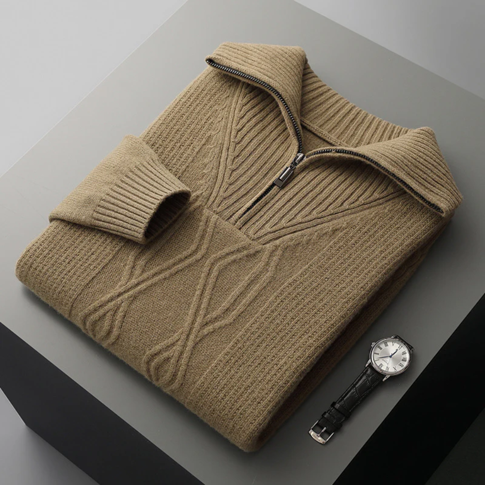 Valmère™ | Merino Wool Zip Sweater