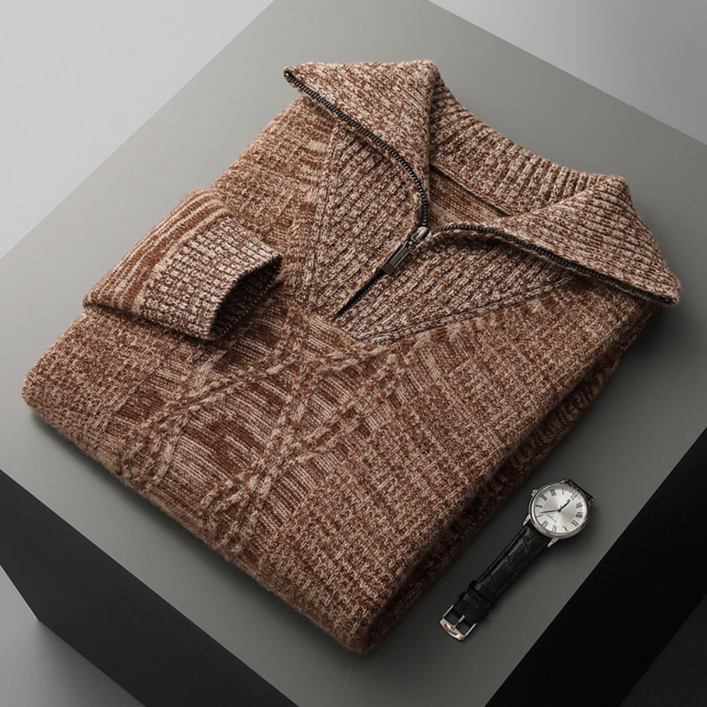 Valmère™ | Merino Wool Zip Sweater