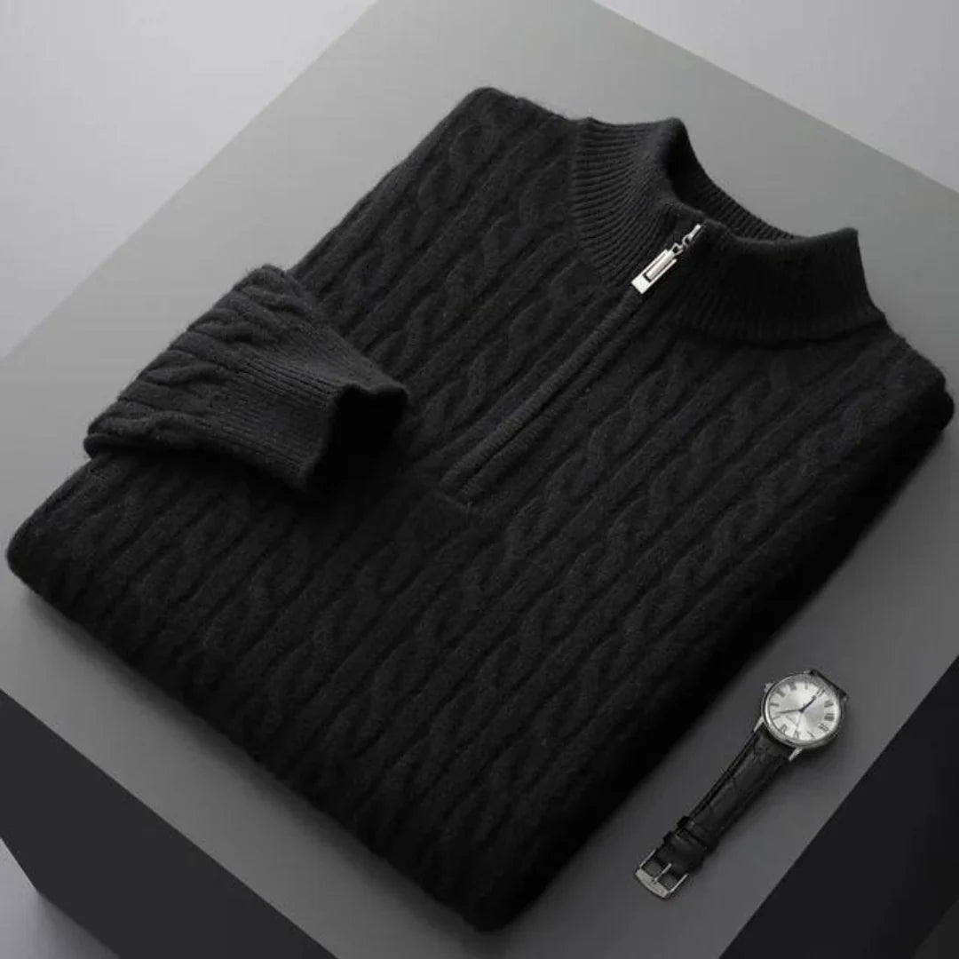 Valmère™ | Deneb Cashmere Woven Half Zip