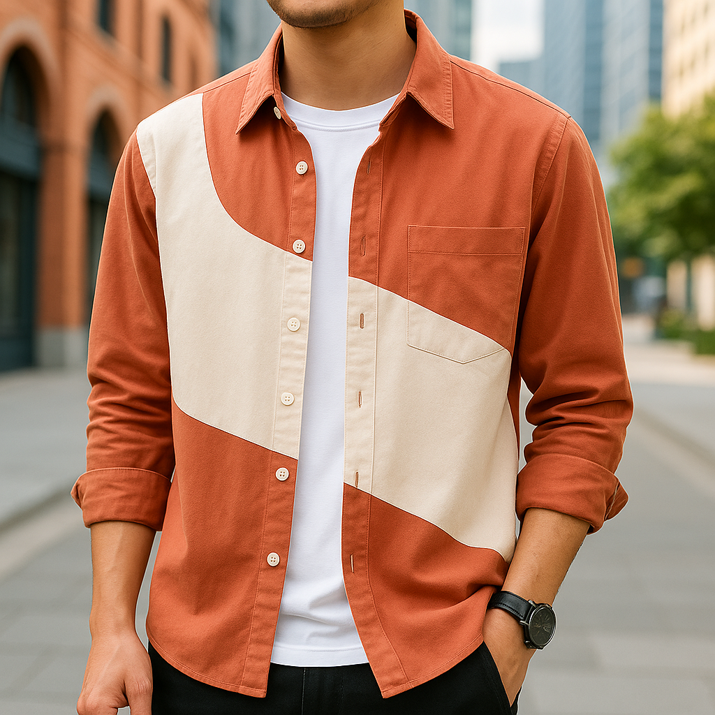 Valmère™ | Chemise en coton bicolore