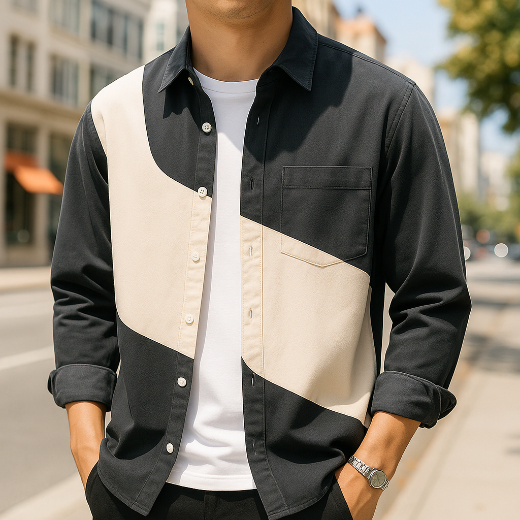 Valmère™ | Chemise en coton bicolore