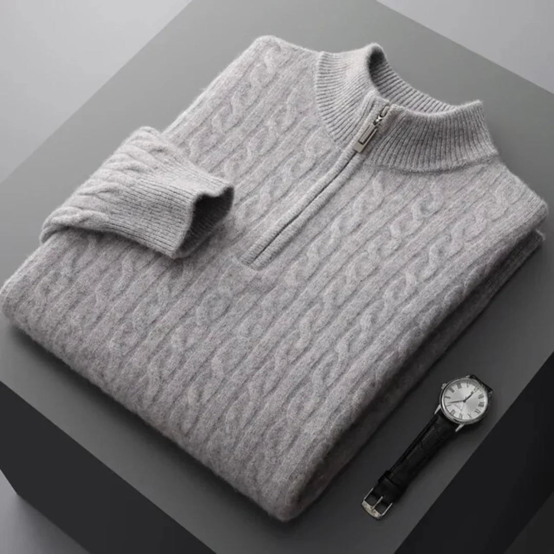 Valmère™ | Deneb Cashmere Woven Half Zip