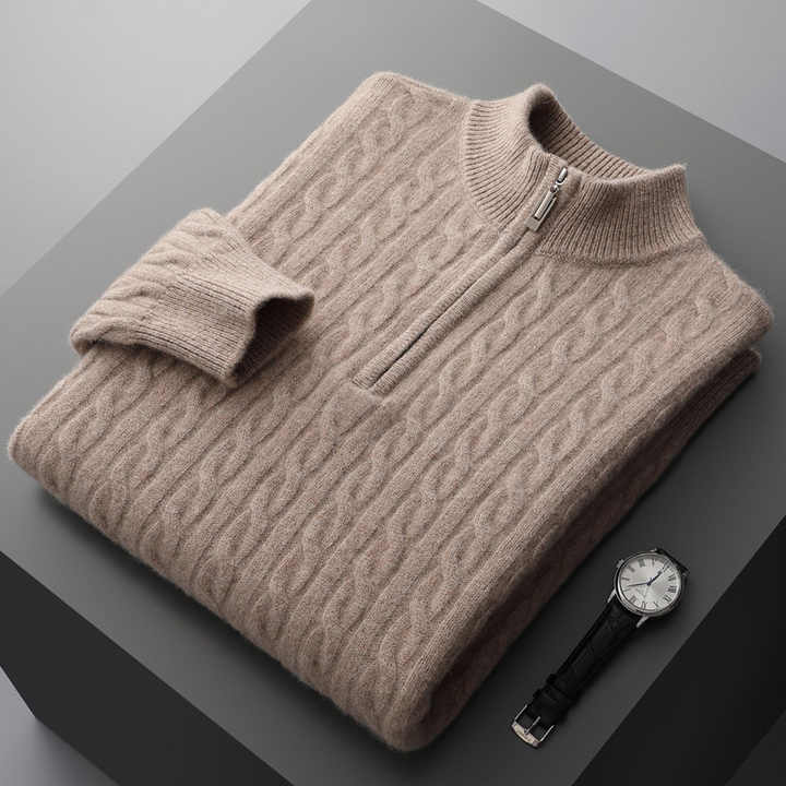 Valmère™ | Deneb Cashmere Woven Half Zip