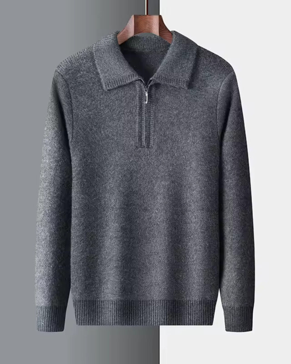 Valmère™ | Cashmere Quarter Zip Sweater