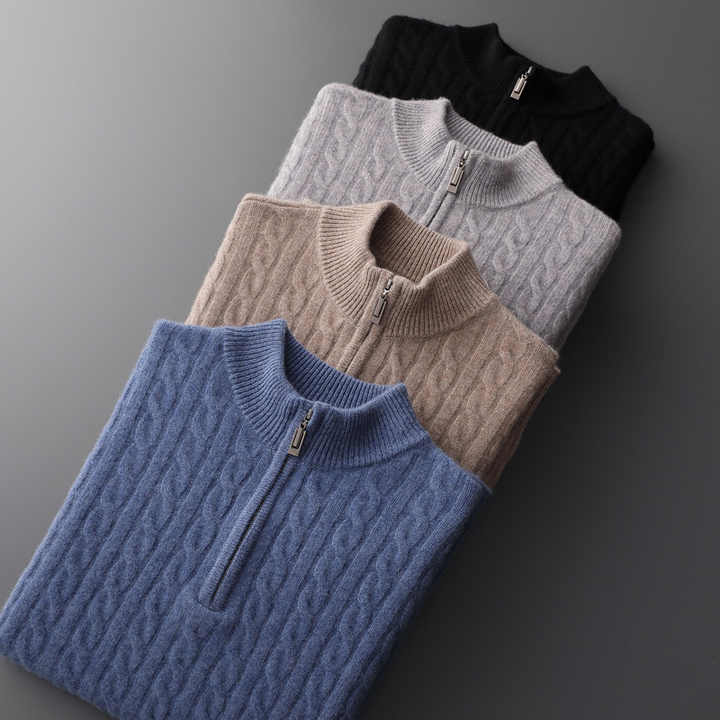 Valmère™ | Deneb Cashmere Woven Half Zip