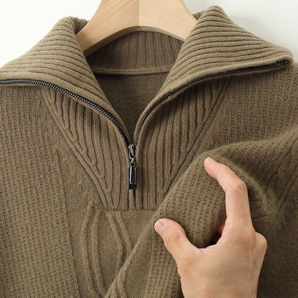 Valmère™ | Merino Wool Zip Sweater