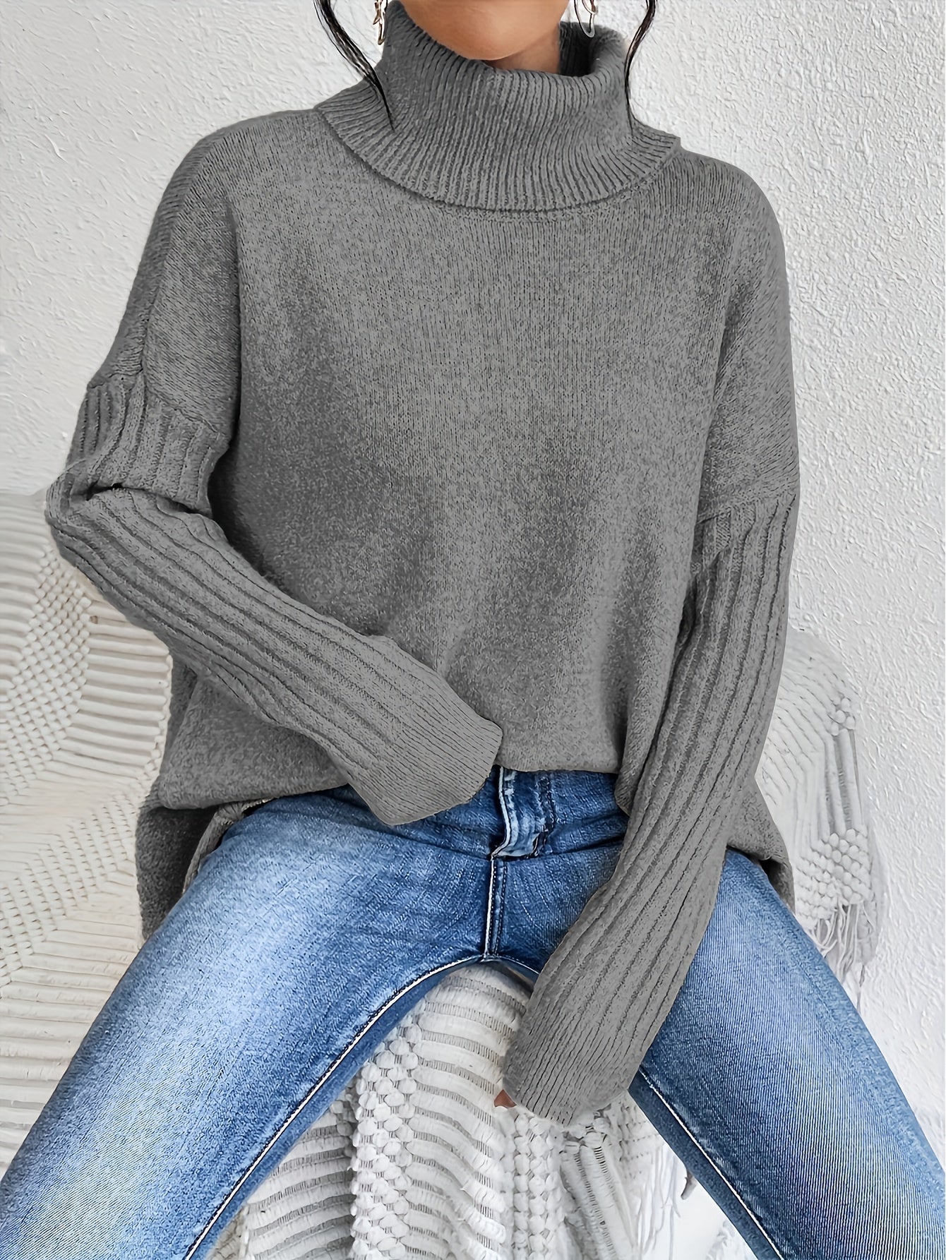 Valmère™ | Pull Col Roulé Oversize Élégance