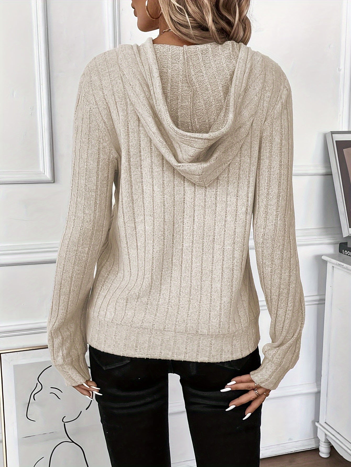 Valmère™ | Sweat à Capuche Côtelé Élégance Décontractée