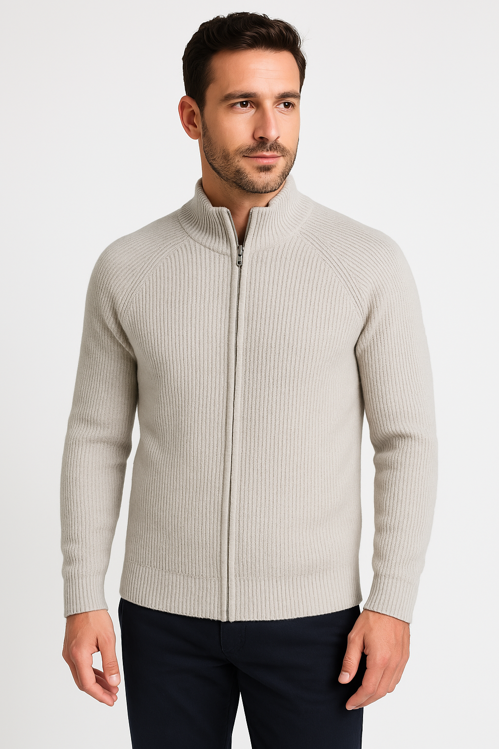 Valmère™ | Cardigan zippé en laine mérinos