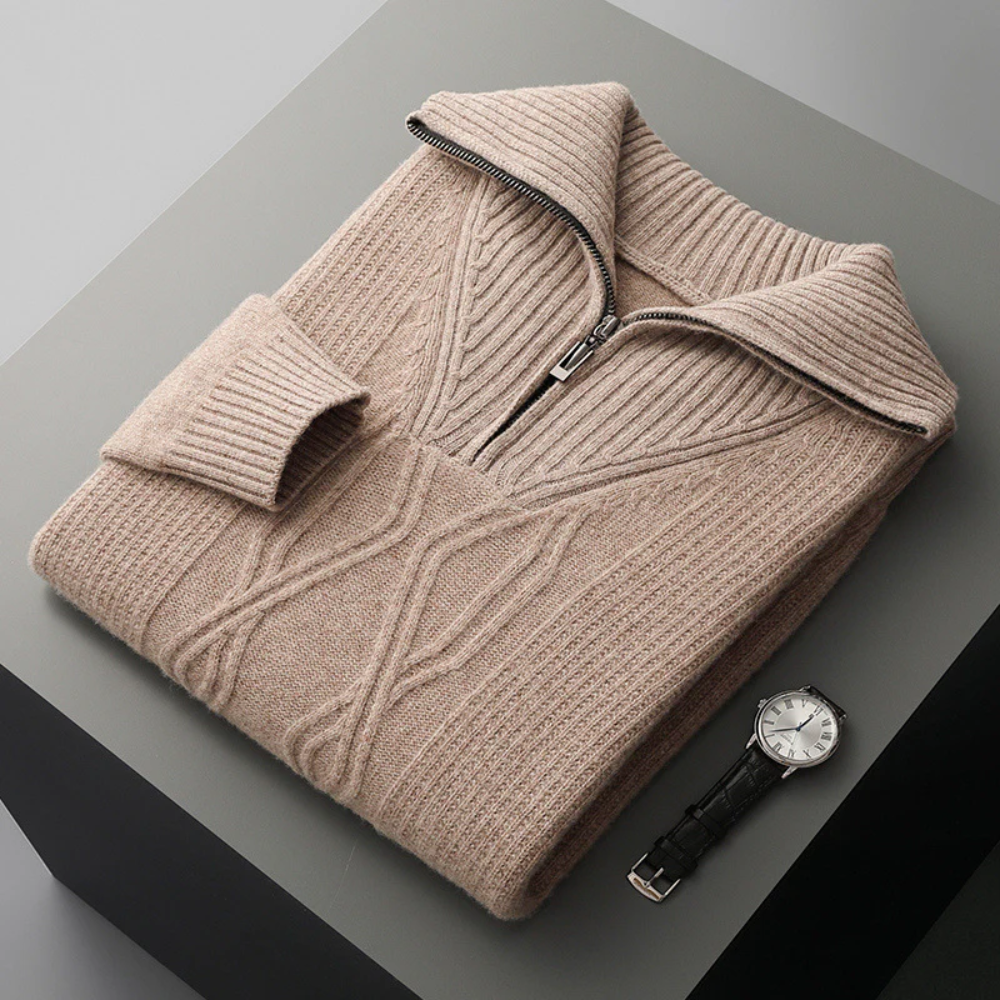 Valmère™ | Merino Wool Zip Sweater