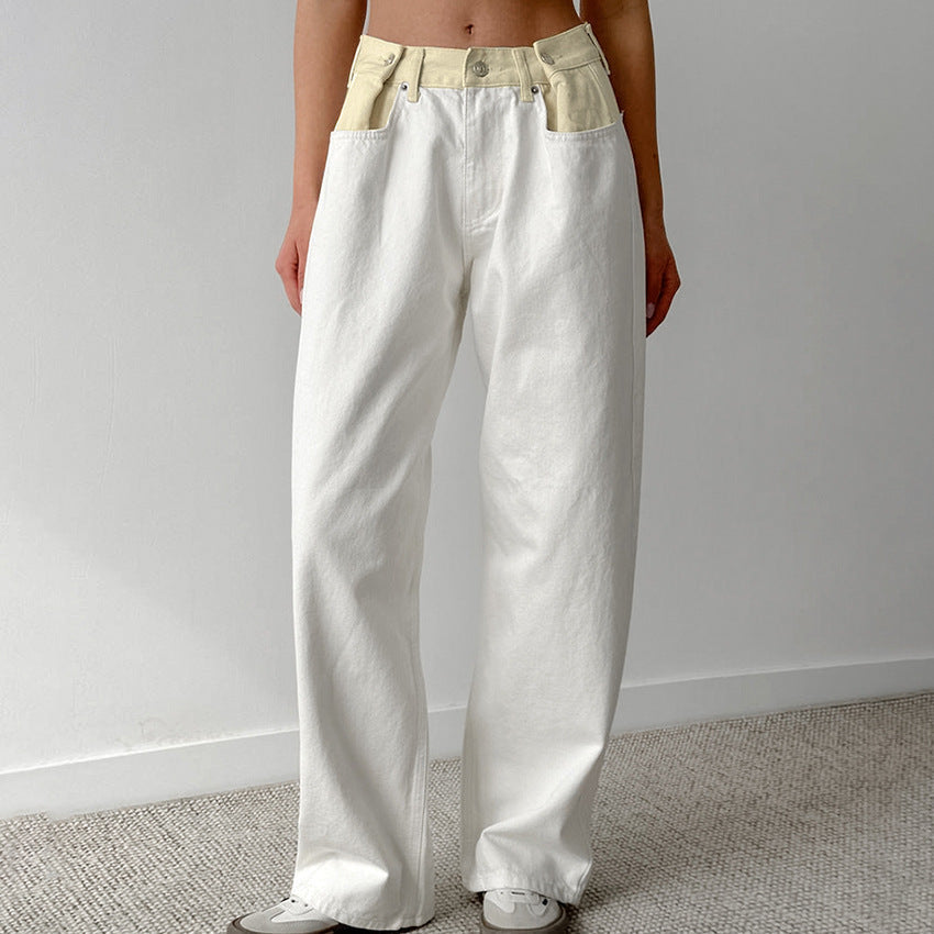 Valmère™ | pantalon taille haute contrasté