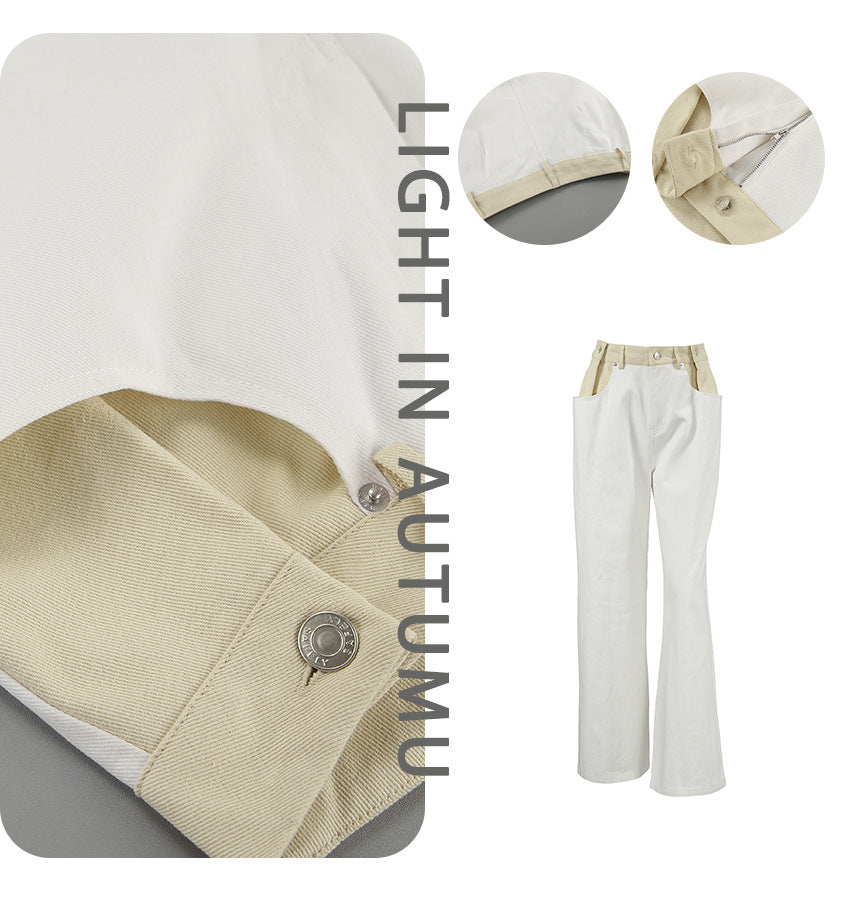 Valmère™ | pantalon taille haute contrasté