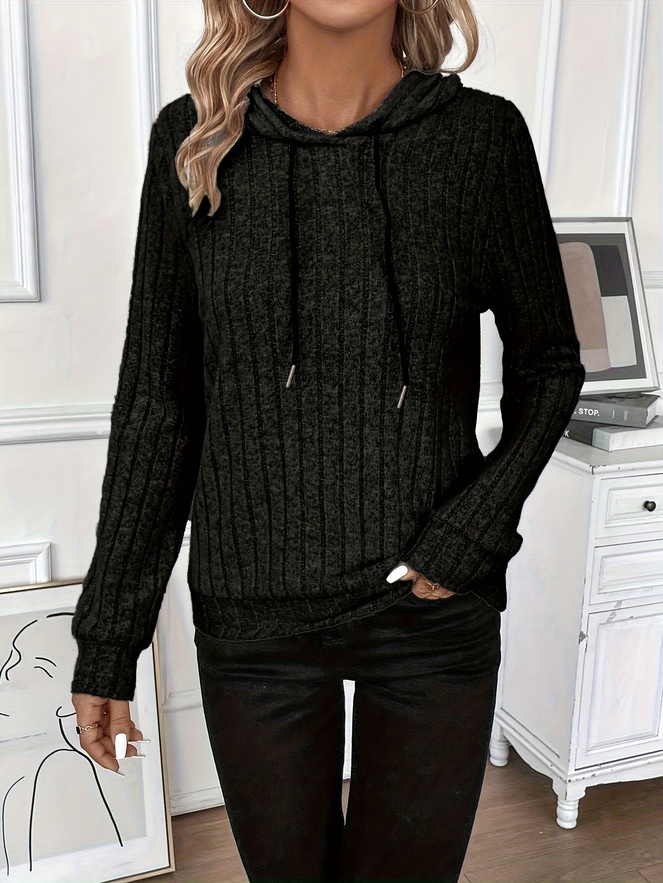 Valmère™ | Sweat à Capuche Côtelé Élégance Décontractée